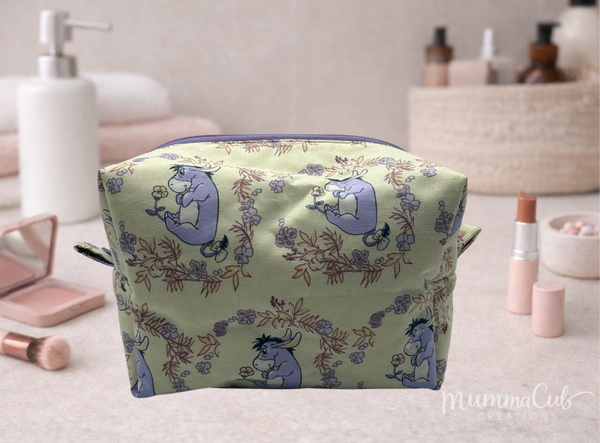 Toiletry/Make Up Bag Purple Donkey Design