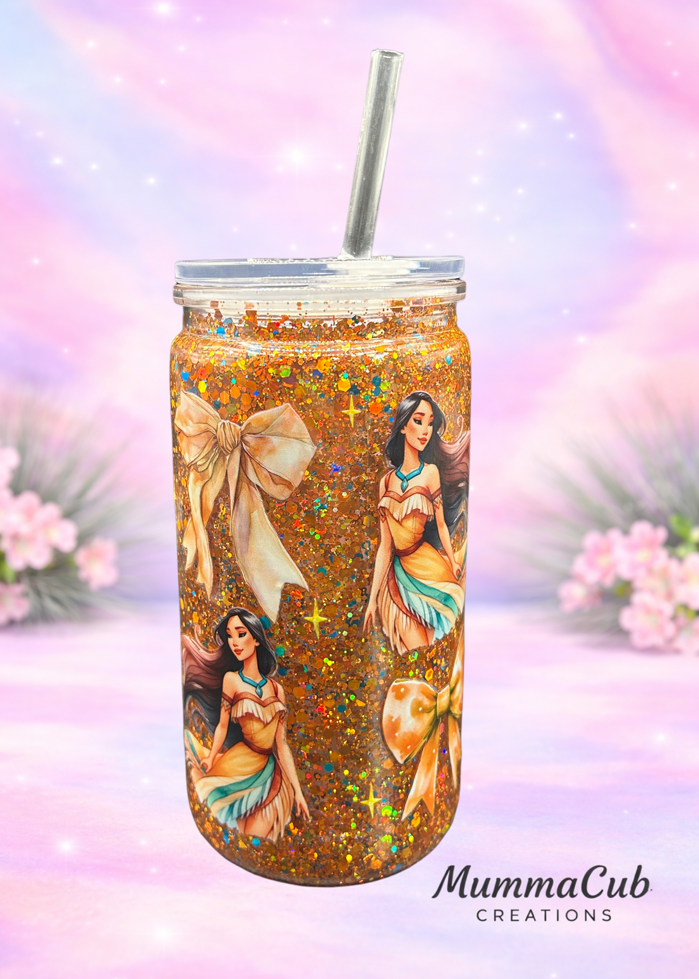 16oz Acrylic Glitter Tumbler - Design 3