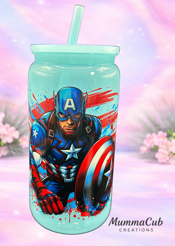 16oz BPA-Free Blue Plastic Tumbler Design 9