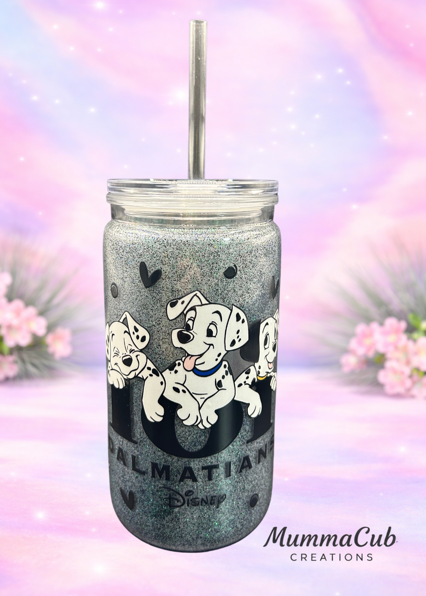 16oz Acrylic Glitter Tumbler - Design 4