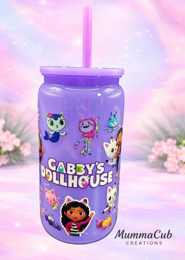 16oz BPA-Free Purple Plastic Tumbler Design 14