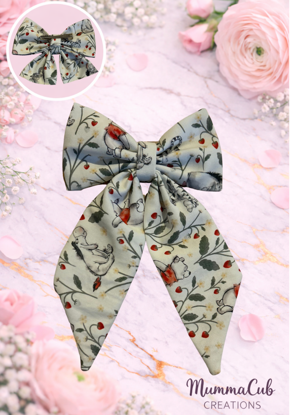 Large Bear and Friends Hair Bow