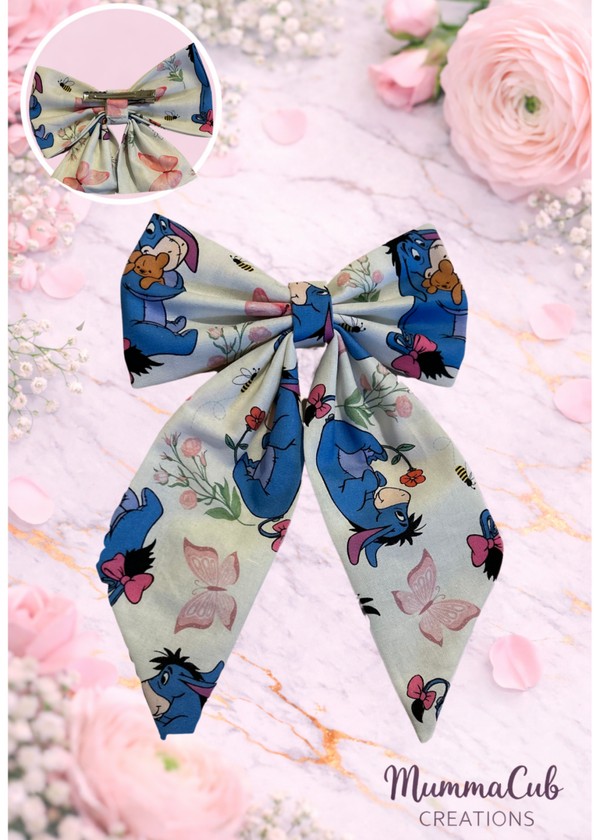 Large Purple Donkey Hair Bow