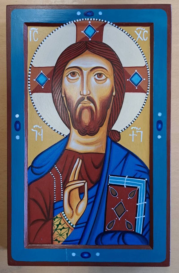 Handgemalte Ikone Jesus Christus (Georgisches Still)
