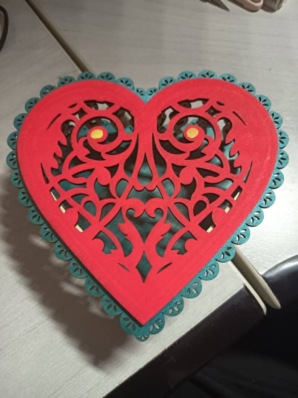 Boite Coeur pour bougis