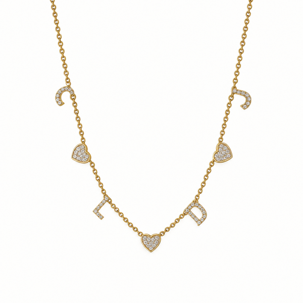 Letter Necklace Sparkly