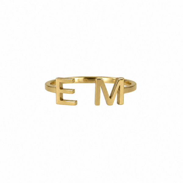 Plain Initial Ring ( 2 initials )