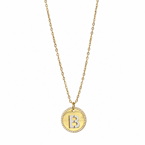 Initital Coin Necklace