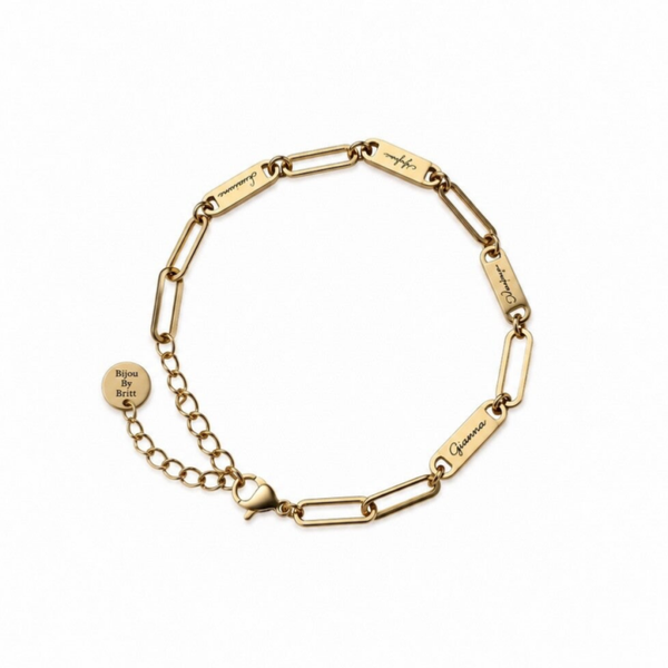 Personalised Charm Bracelet ( max 5 namen )