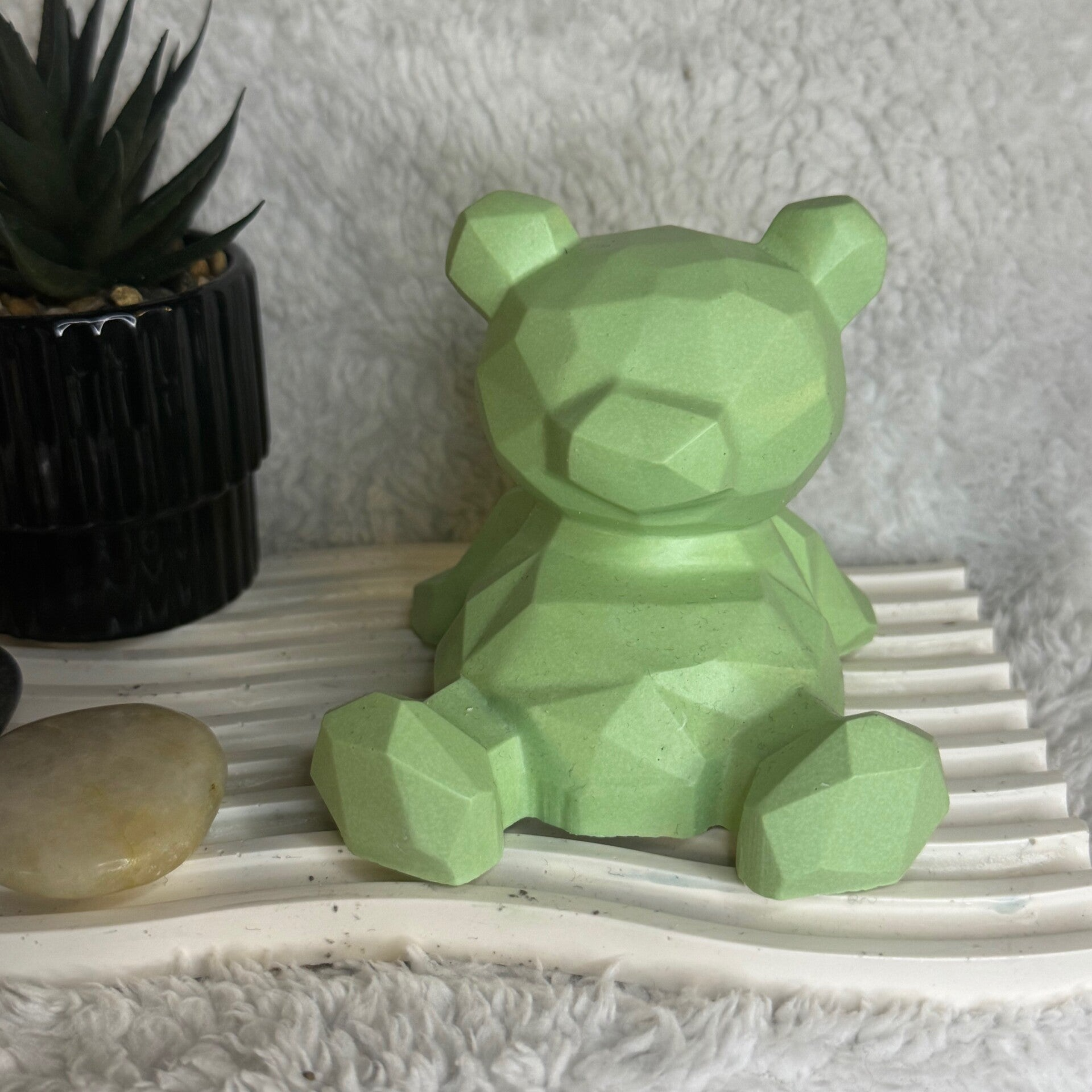 Ourson Porte Téléphone en Jesmonite