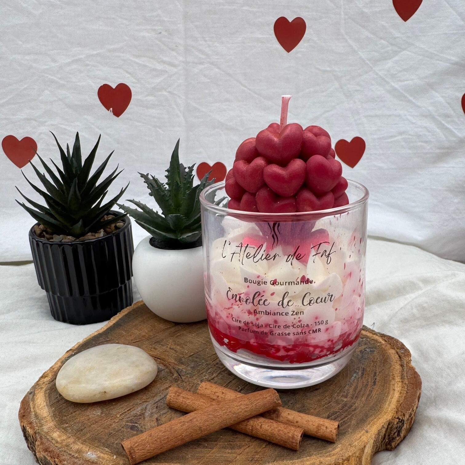 Bougie Envolée de Cœurs