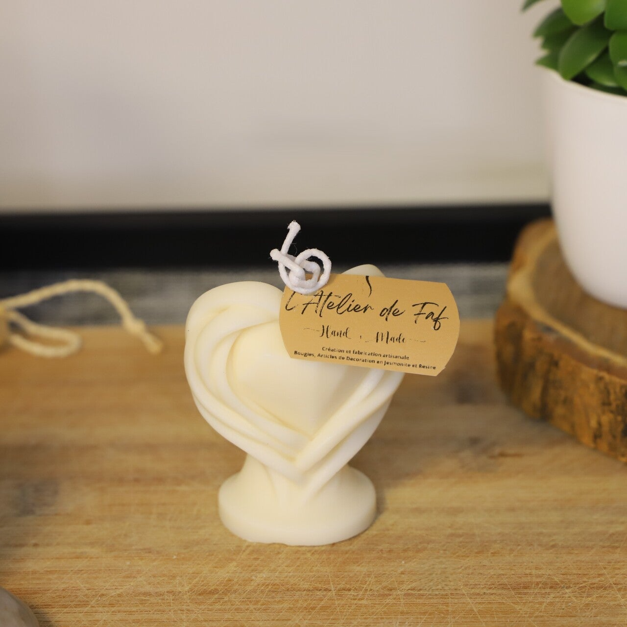 Bougie Moulée Cœur
