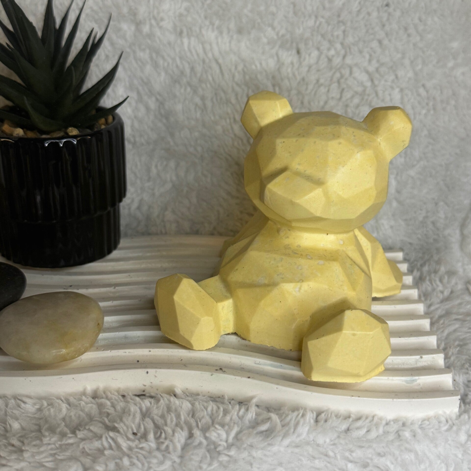 Ourson Porte Téléphone en Jesmonite