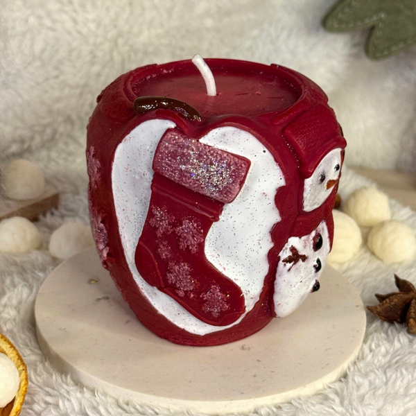 Bougie Moulée Pomme Cannelle