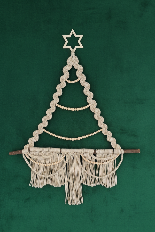 Makramee-Weihnachtsbaum