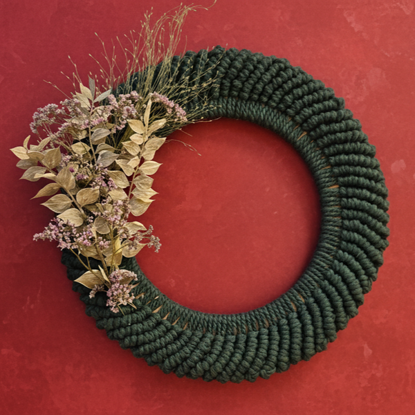 Makramee-Kranz „Wald & Wüste“