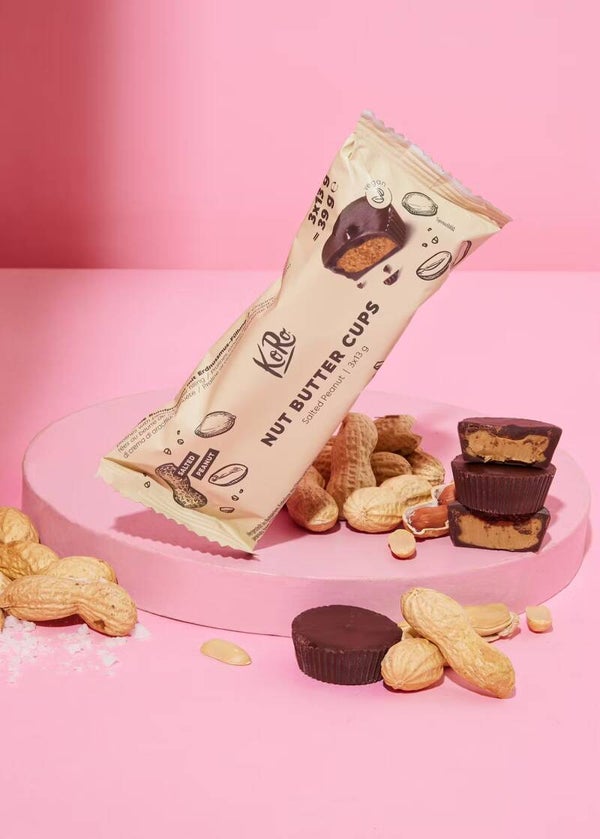 Koro Nut Butter Cups beurre de cacahuète salé bio 3 x 13 g