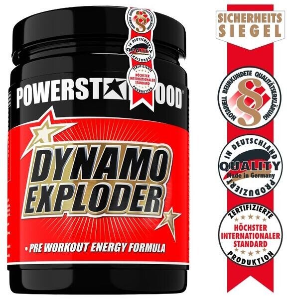 Powerstar Food DYNAMO EXPLODER - Pre Workout Booster, 500g Dose, Fresh Lime