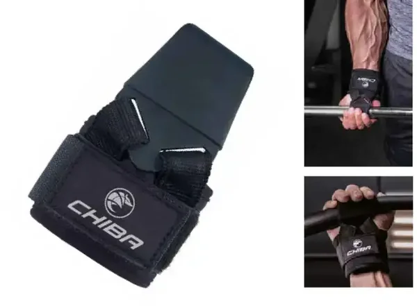 Chiba Lifting Straps Powerhook – Crochets de Tirage Noirs