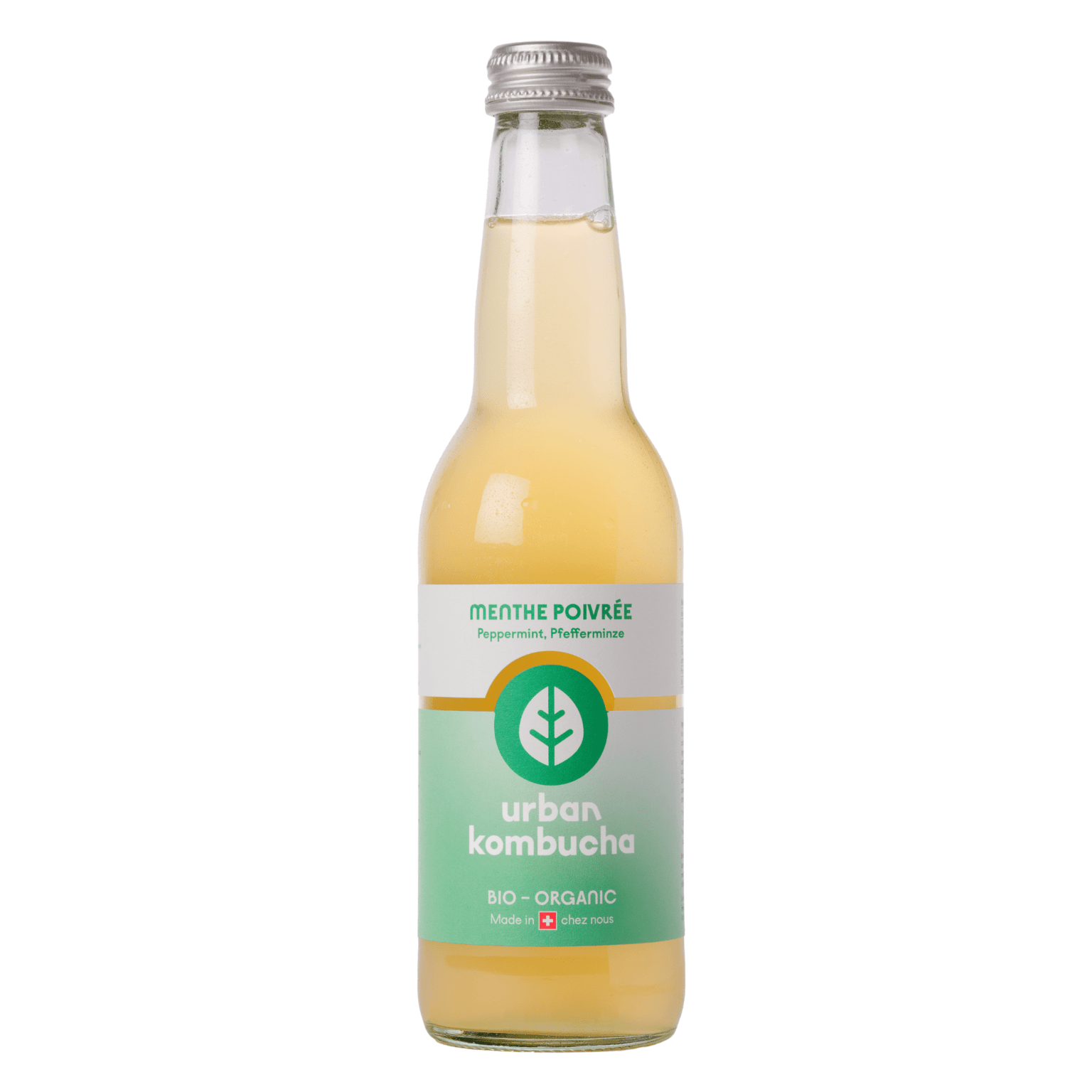 Urban Kombucha Original Thé vert menthe poivrée 330ml (Verre)