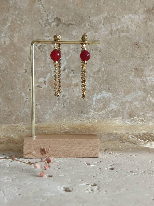 Boucle d'oreille RUBIS