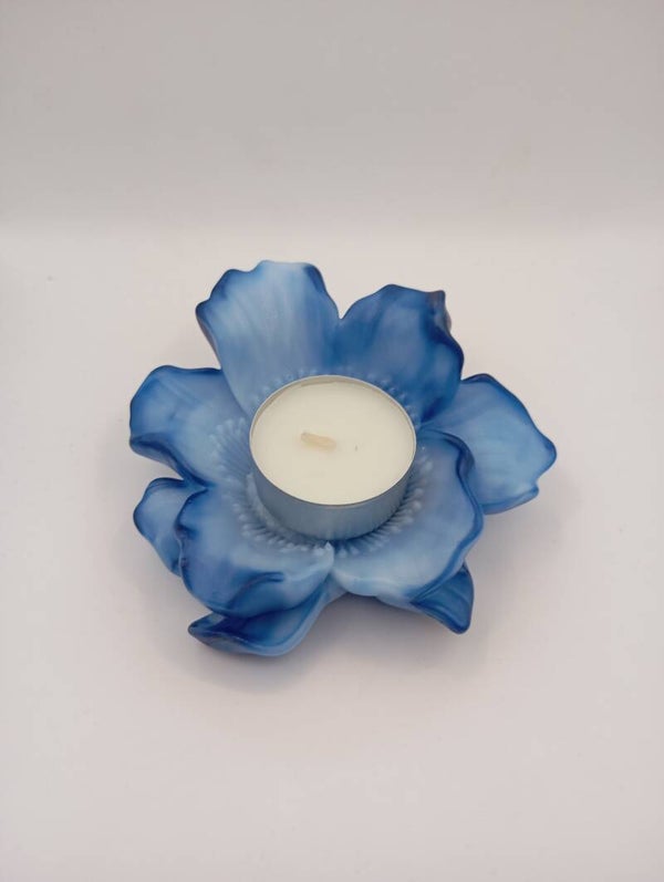 Lotusblüte 2 Blau wiß