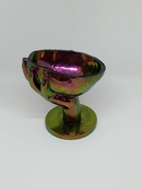 Hand Hellgold Rosa Grün