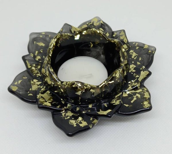 Lotusblüte Schwarz Gold