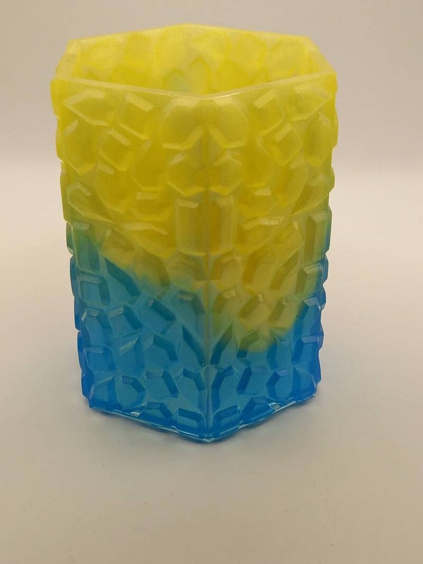 Stiftehalter Gelb Blau
