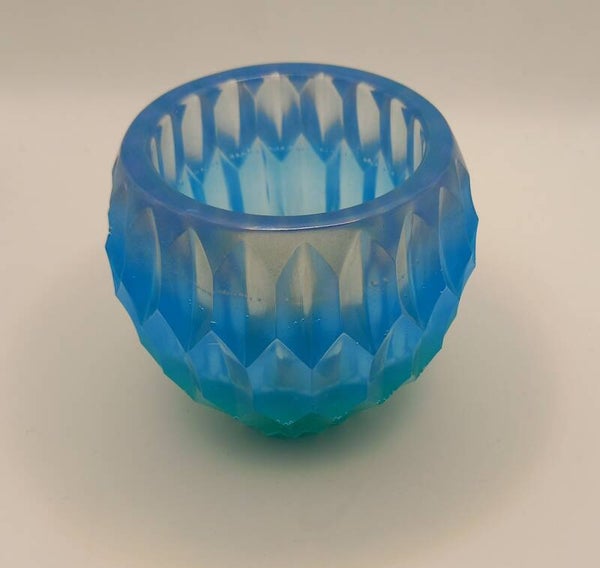 Teelicht Rund Hoch 7 Grün Blau Lila