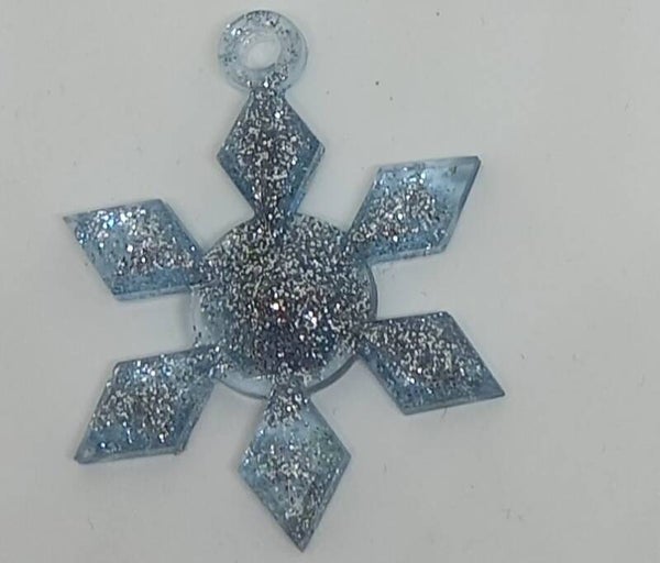 Flocke 3 55 Blau Silber