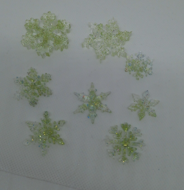 Schneeflocken Set Grün