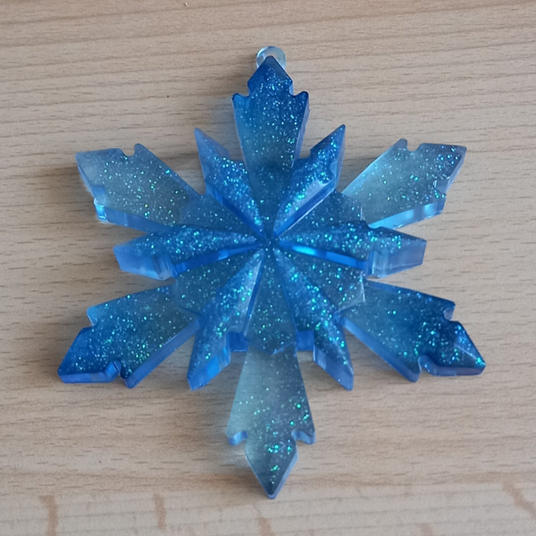 Flocke 10 Blau Glitzer