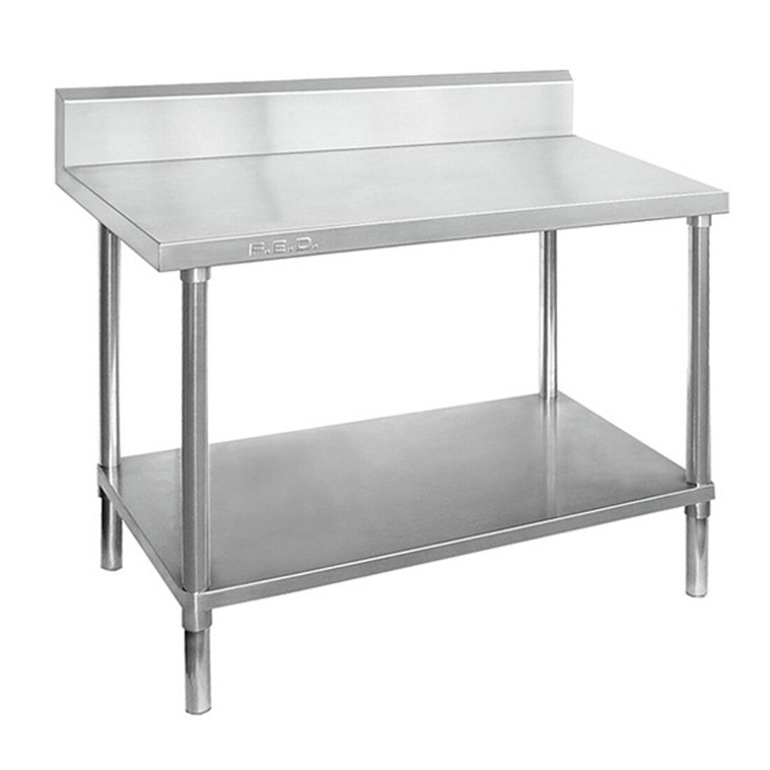 Premium 304 Grade Stainless Steel Work Bench With Undershelf & Splashback 700 Deep