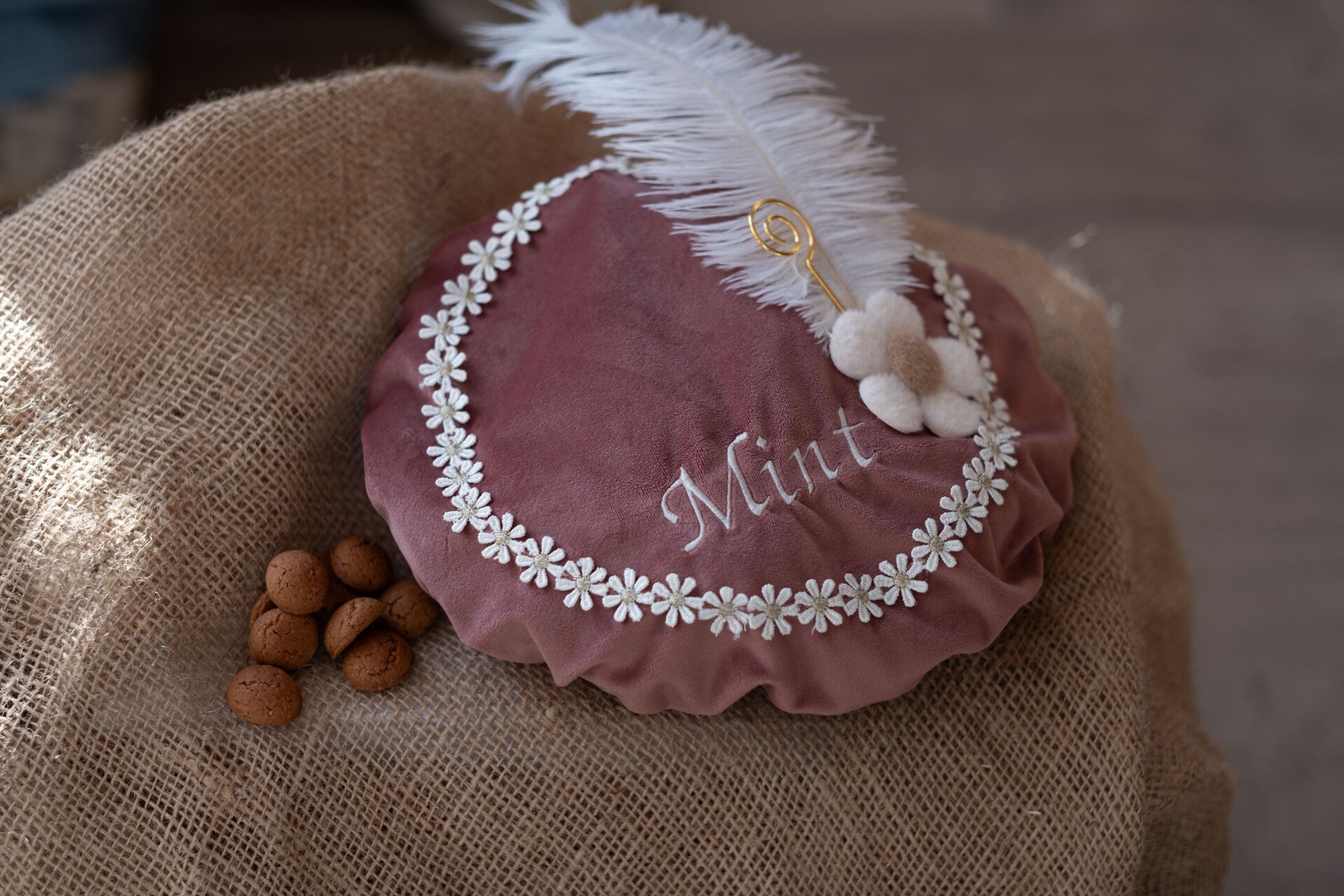 Pietenmuts Mint oud roze