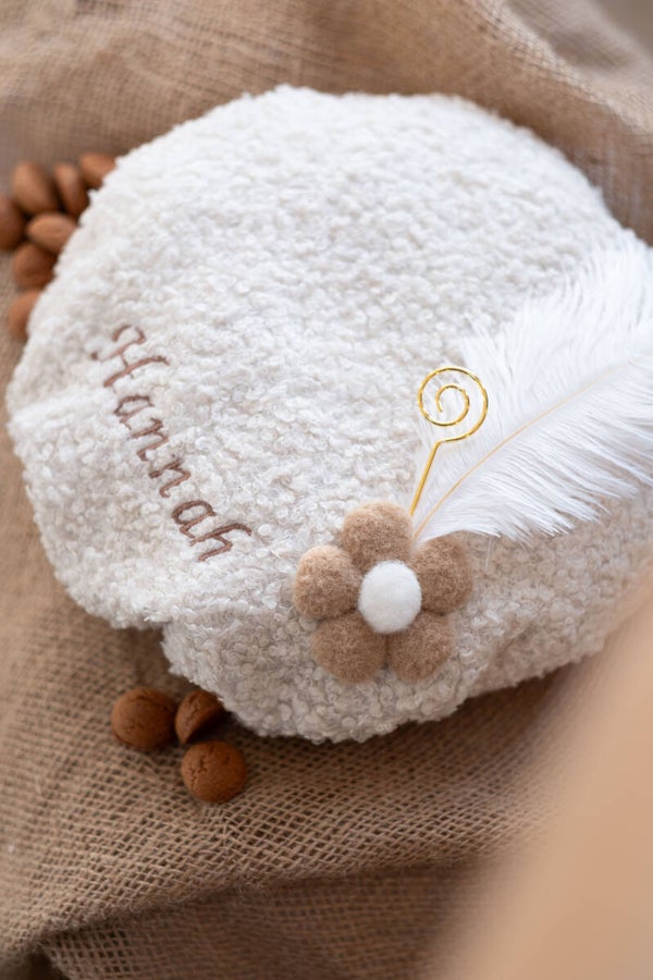 Pietenmuts Teddy gebroken wit