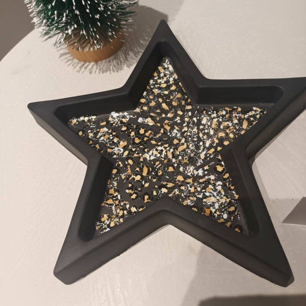 Sternteller mit Leo in schwarz
