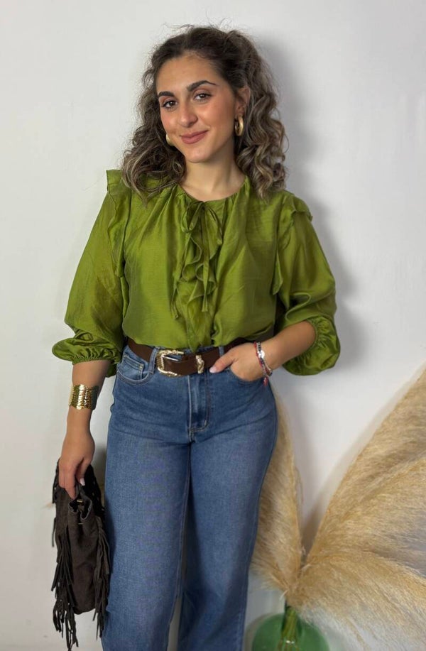 Blusa con volantes