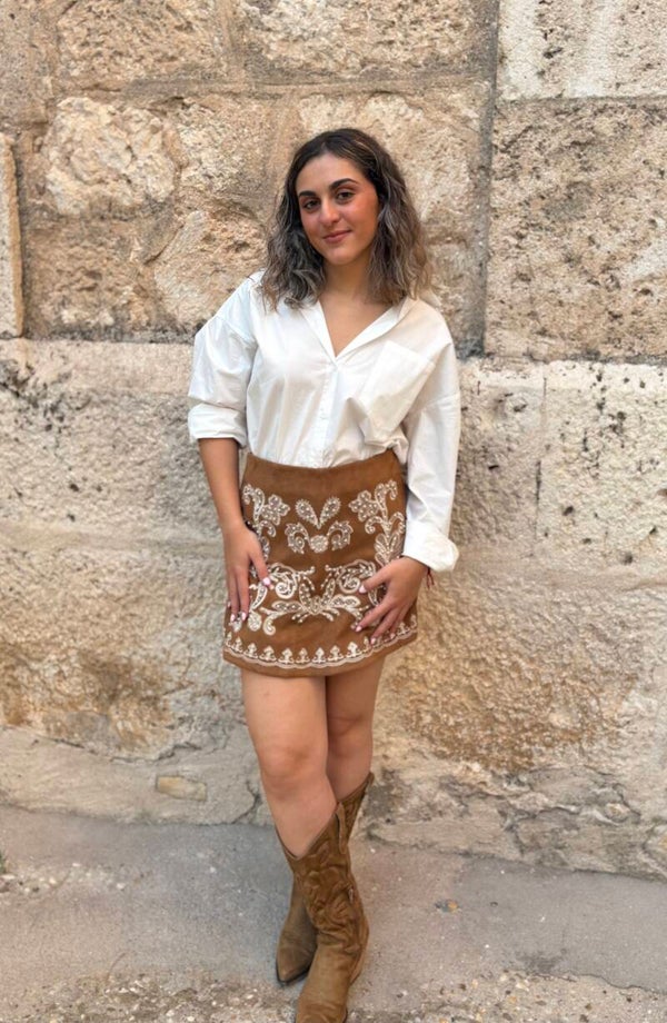 Falda pantalón bordados