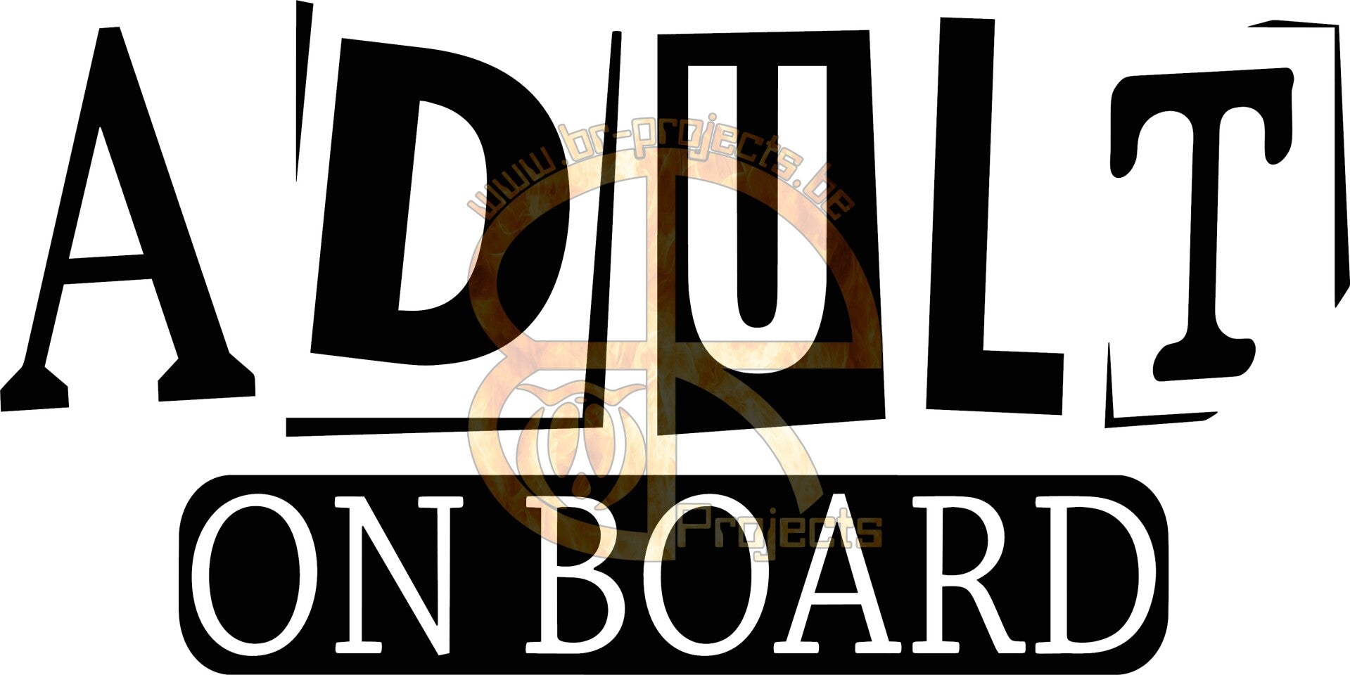 Car sticker Adult on board 1