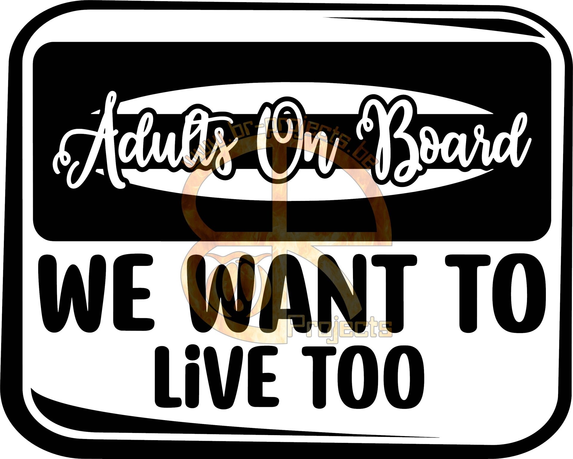 Car sticker Adults on board 1