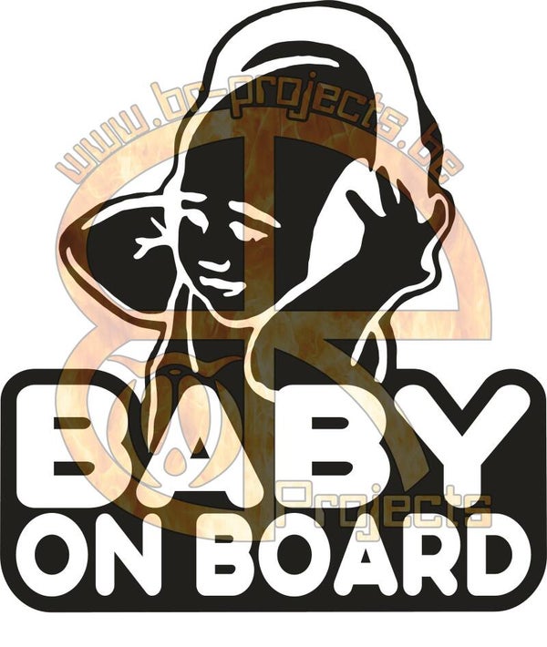 Car sticker Baby on board headphone