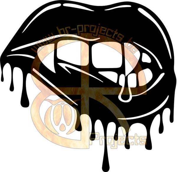 Bloody fangs sticker