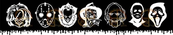 Bloody Halloween scene zonneband sticker