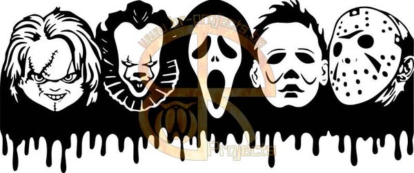 Bloody Halloween scene