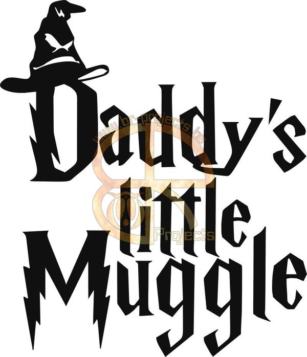 Car sticker Daddy's little muggle