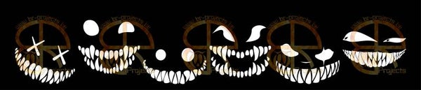 Demon teeth Zonneband sticker
