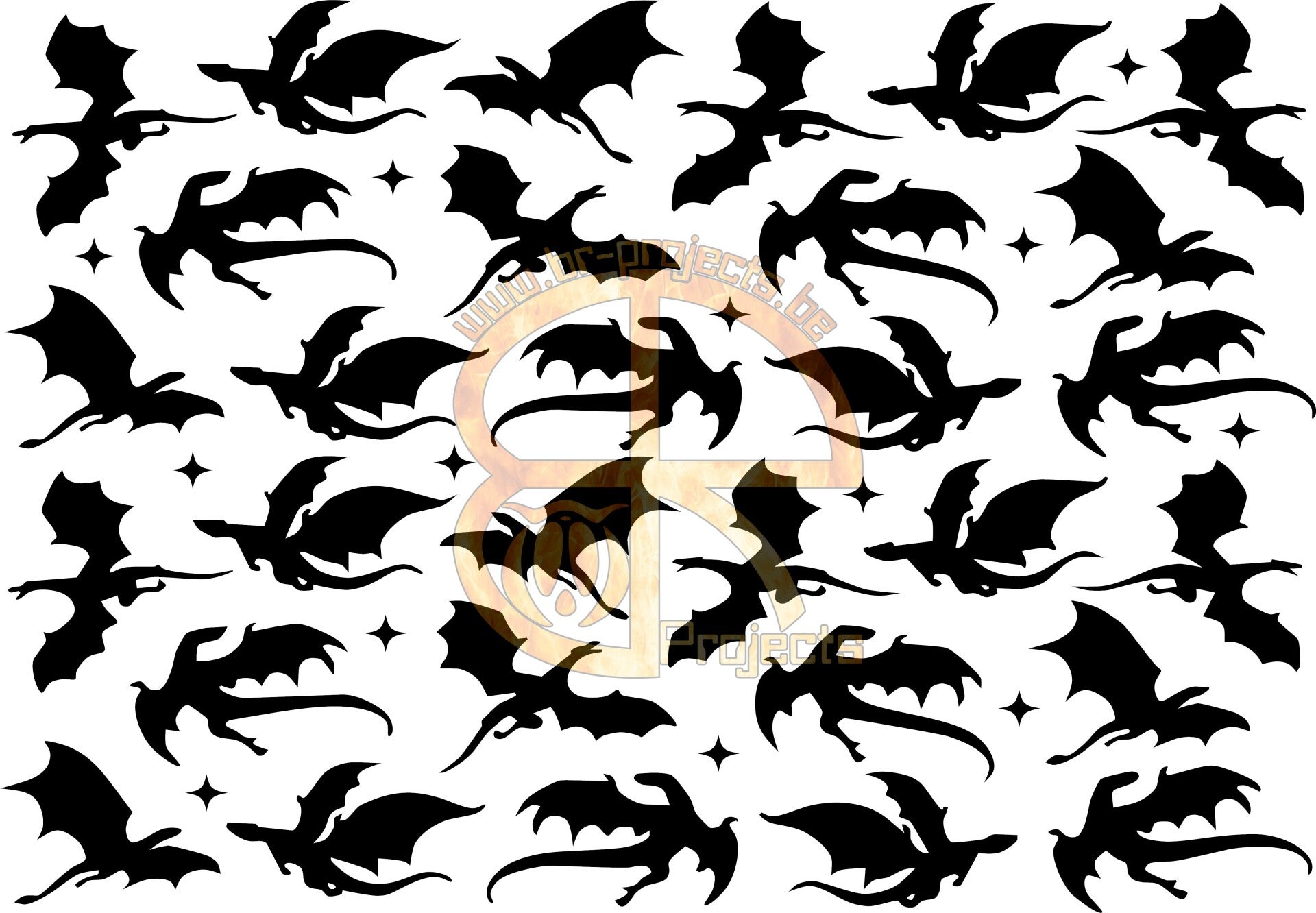 Car window sticker Dragons