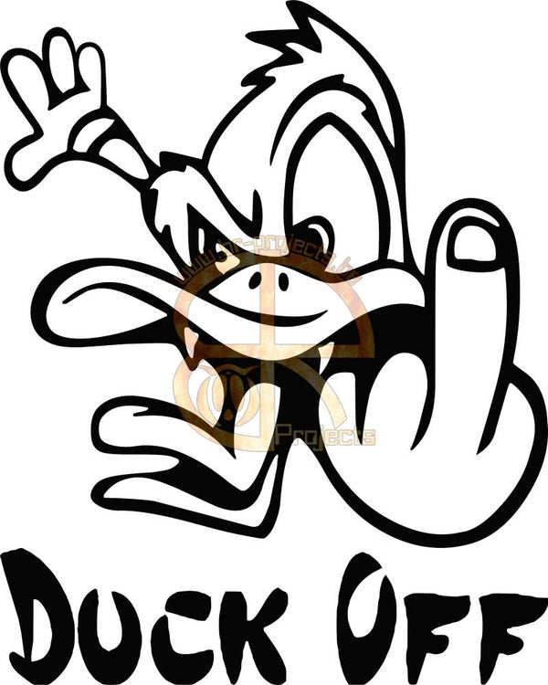 Car sticker Duck off