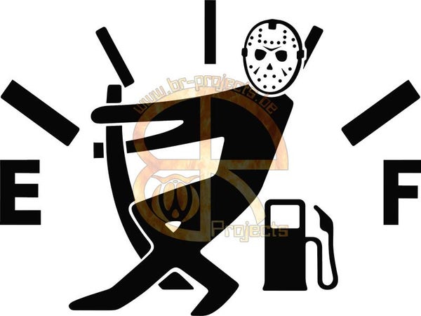Car sticker Empty gas Jason Halloween